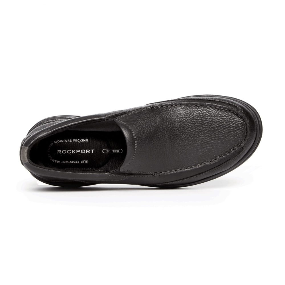 Rockport Mens Slip-On Black - ProWalker Eureka Plus - UK 351-FVBPTU